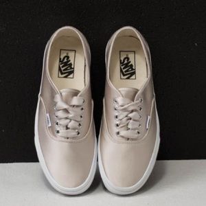Vans Classic Lace-Up Sneakers in Beige and White